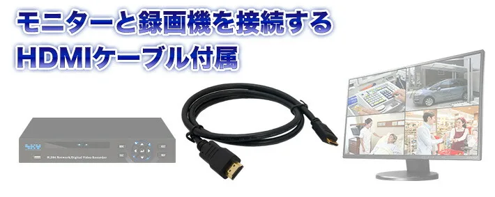 HDMIケーブル付属